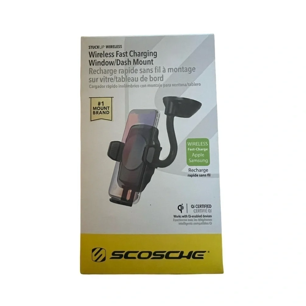 Scosche Wireless Fast Charging Window:Dash Mount​​​